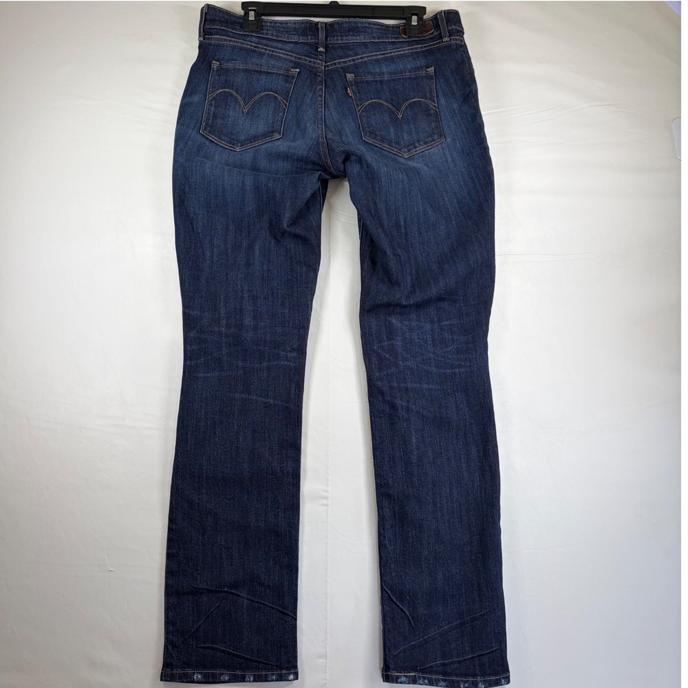 Levis Bold Curve Skinny Straight Jeans Womens 31x32 Dark Wash Distressed Denim - Picture 6 of 15
